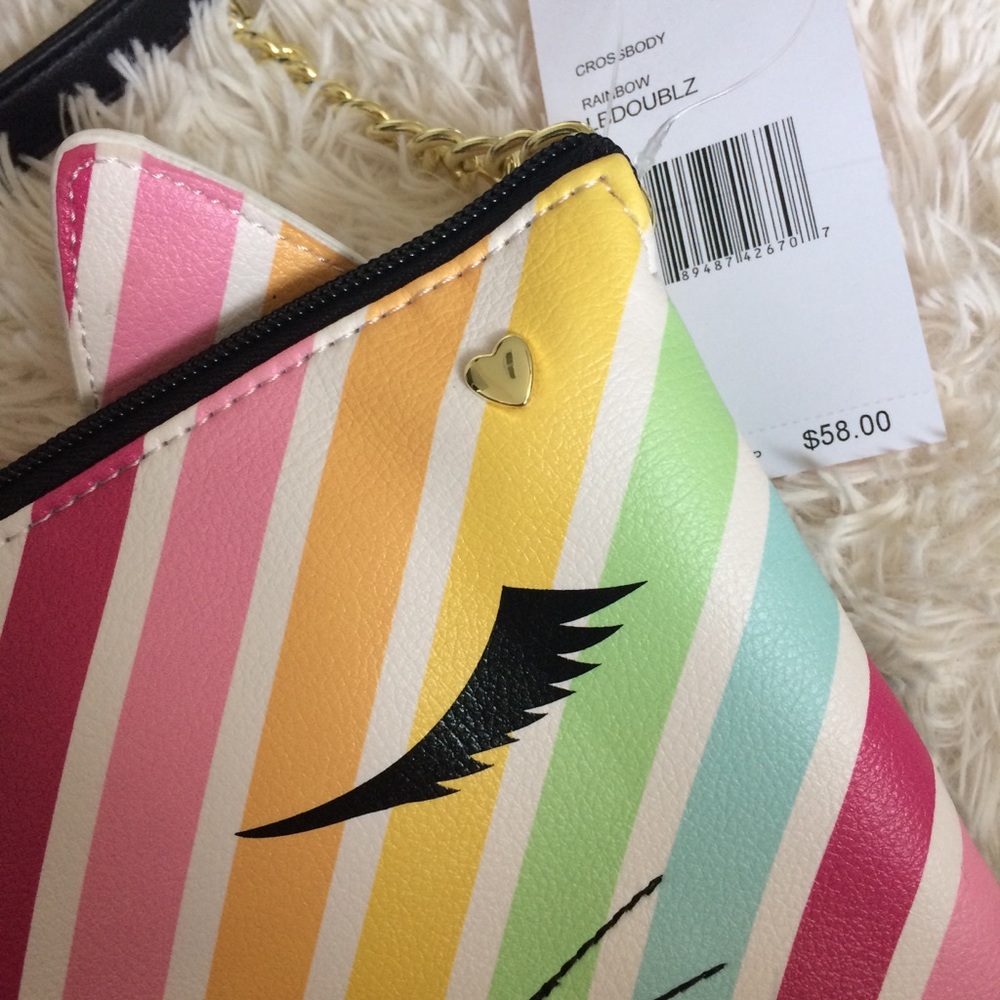 Betsey Johnson rainbow crossbody bag - Picture 3 of 6
